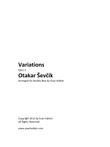 Otakar Sevcik - Variations Op. 3, arranged for double bass