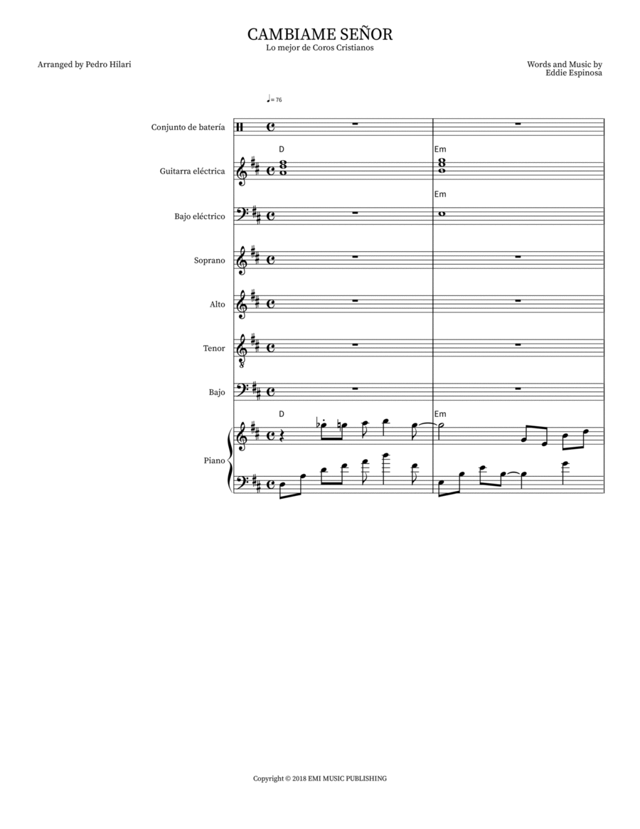 CAMBIAME SEÑOR 4-Part scores gallery preview page 1