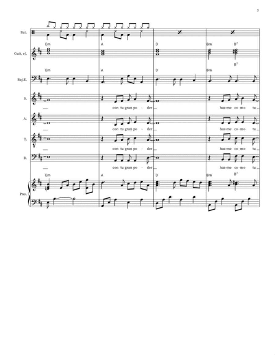 CAMBIAME SEÑOR 4-Part scores gallery preview page 3