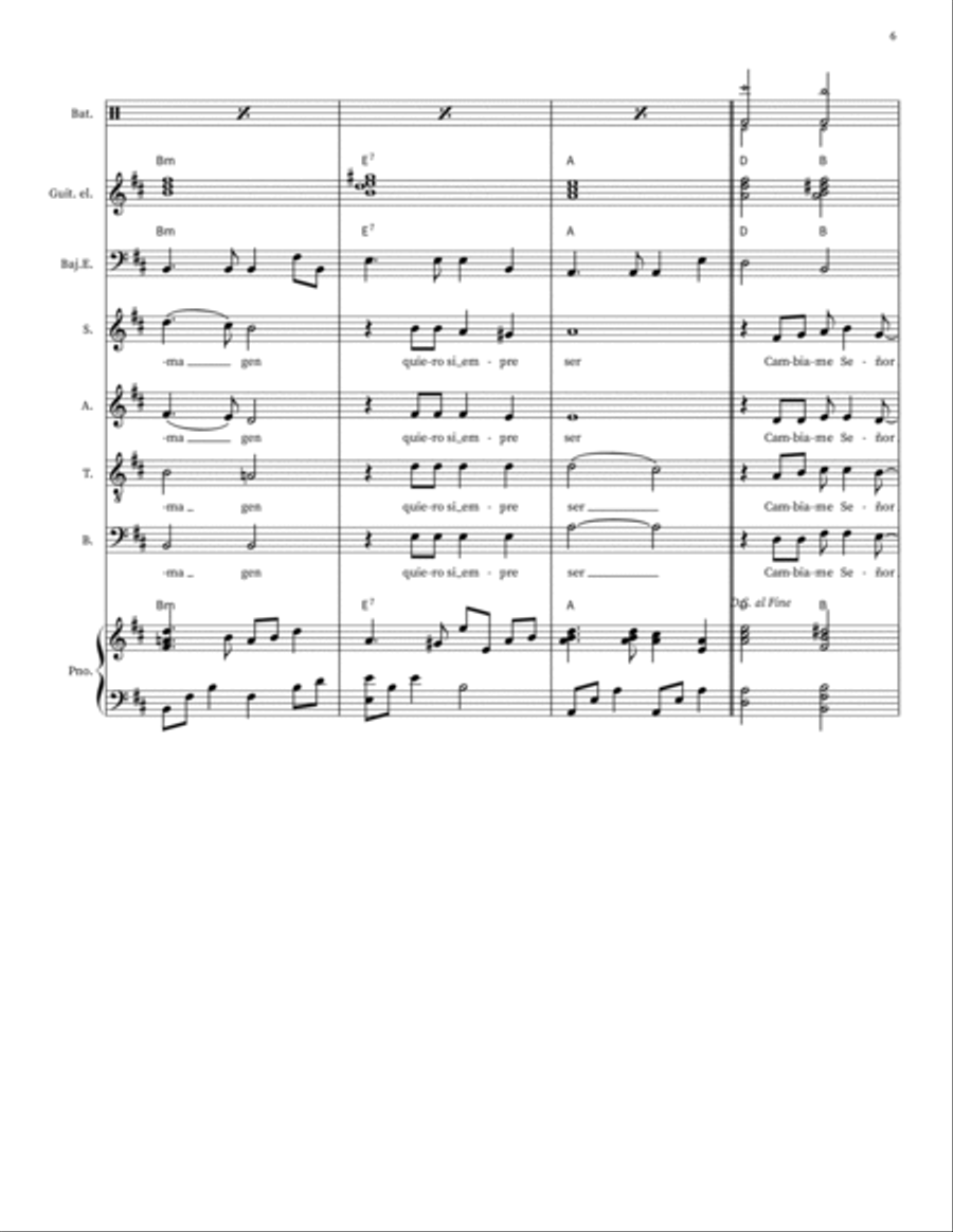 CAMBIAME SEÑOR 4-Part scores gallery preview page 6