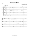 Home on the Range - for string quartet