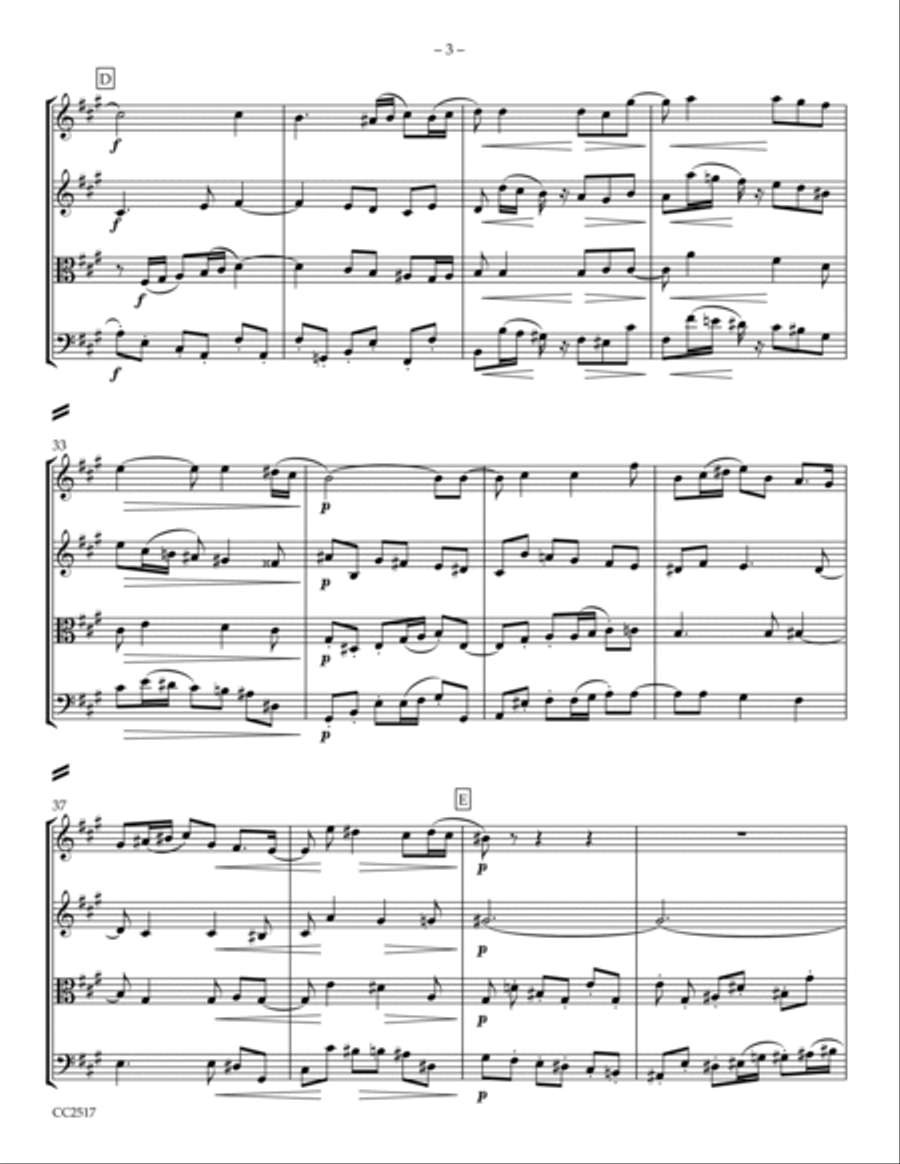 Fugue in F# Minor String Quartet scores gallery preview page 3