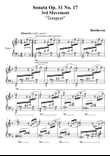 Tempest Sonata Op. 31 No. 17 3rd Movement