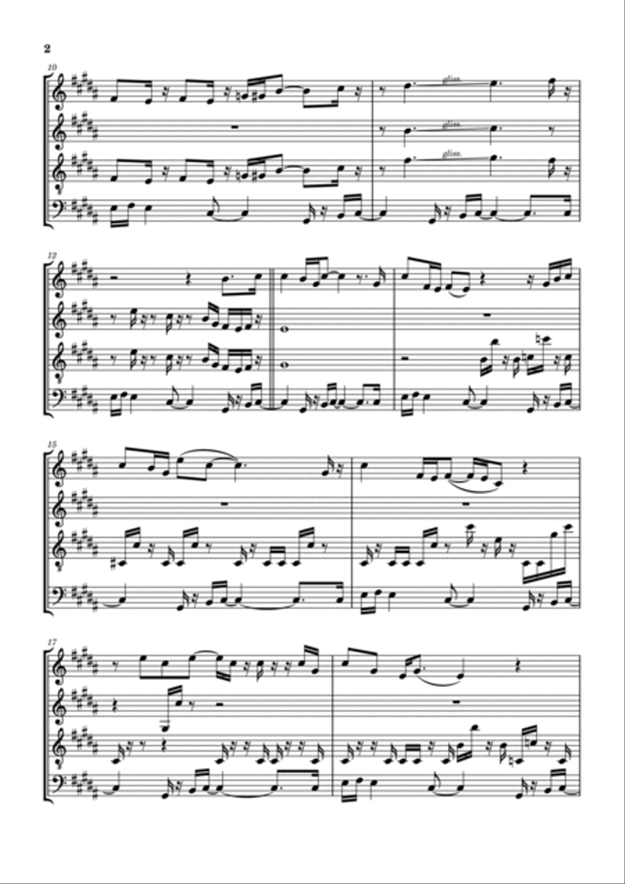 Spanish Moon Saxophone Quartet scores gallery preview page 3
