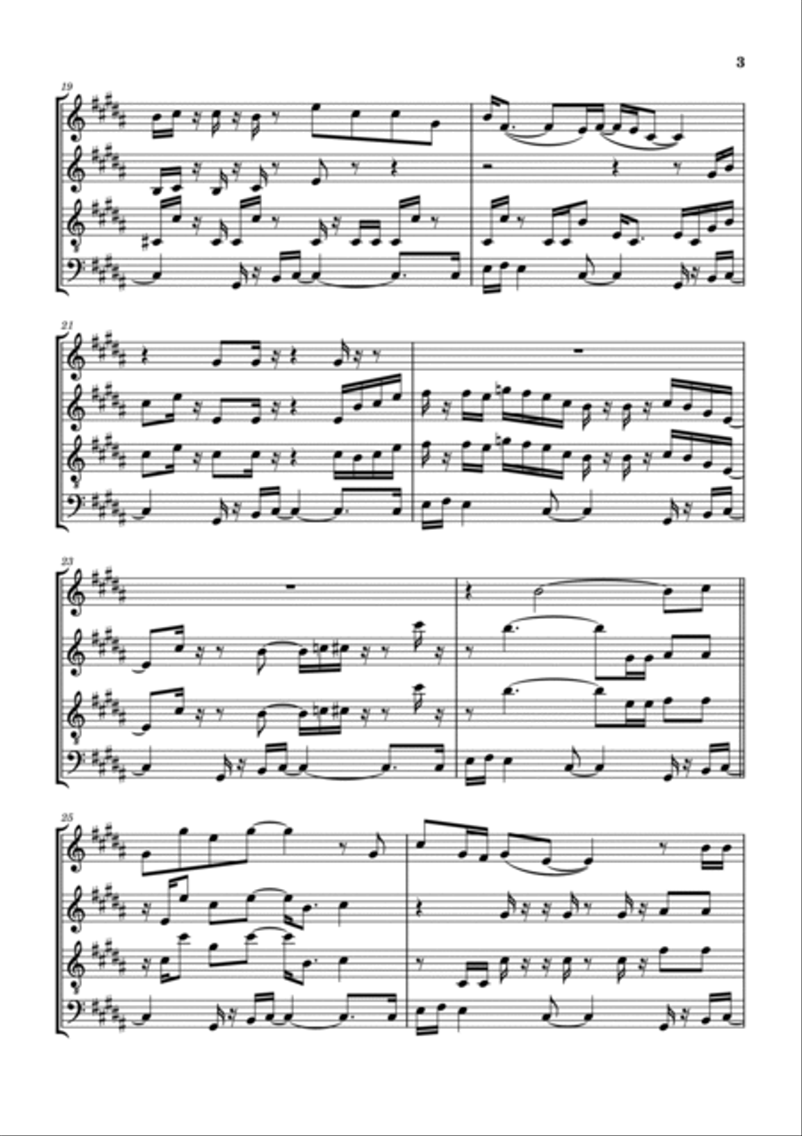 Spanish Moon Saxophone Quartet scores gallery preview page 4