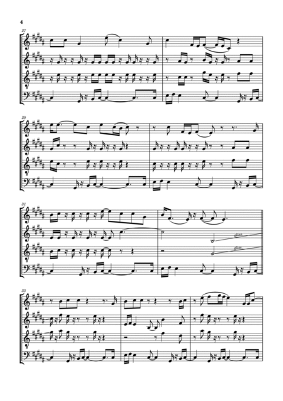 Spanish Moon Saxophone Quartet scores gallery preview page 5