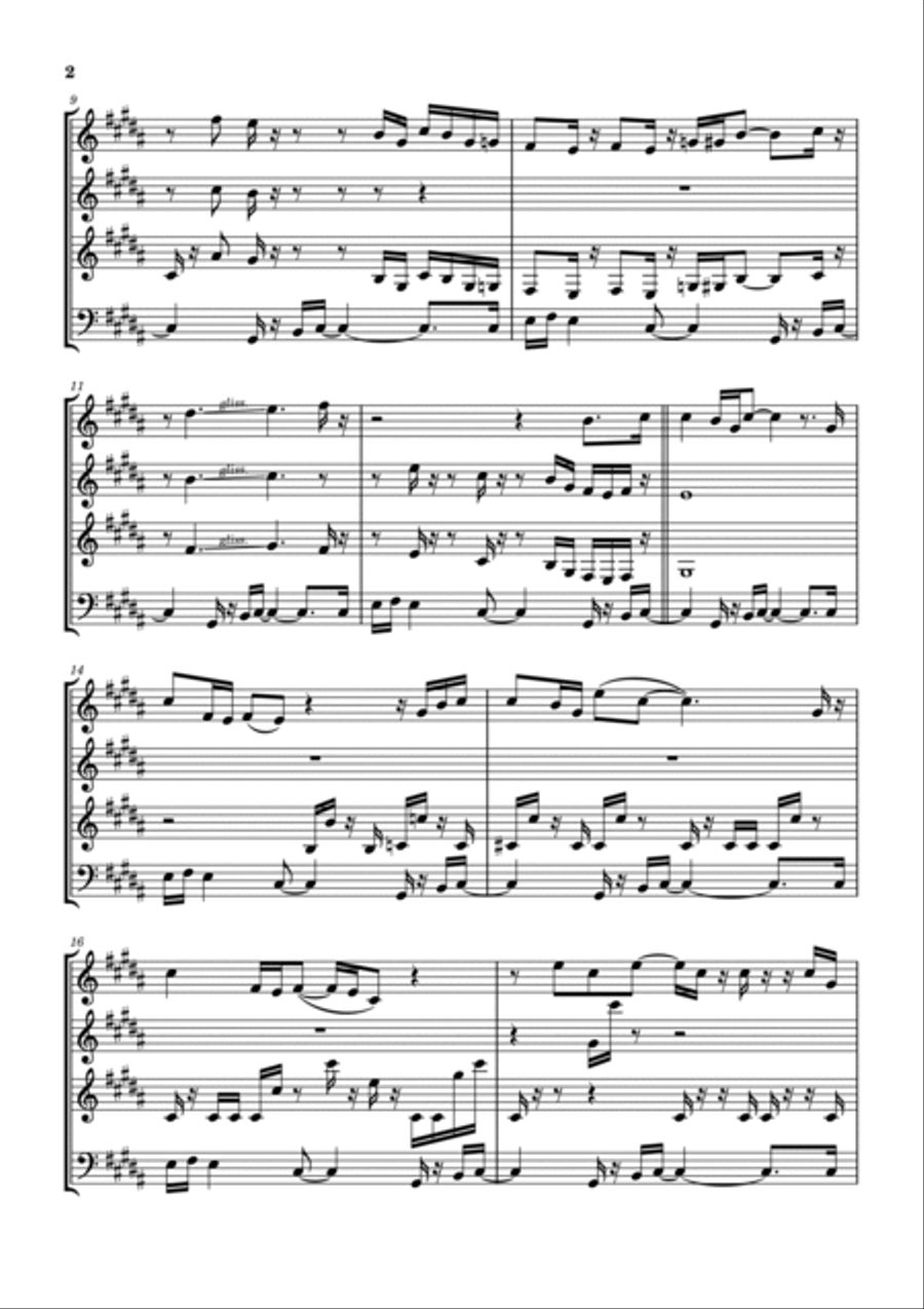 Spanish Moon Woodwind Quartet scores gallery preview page 3