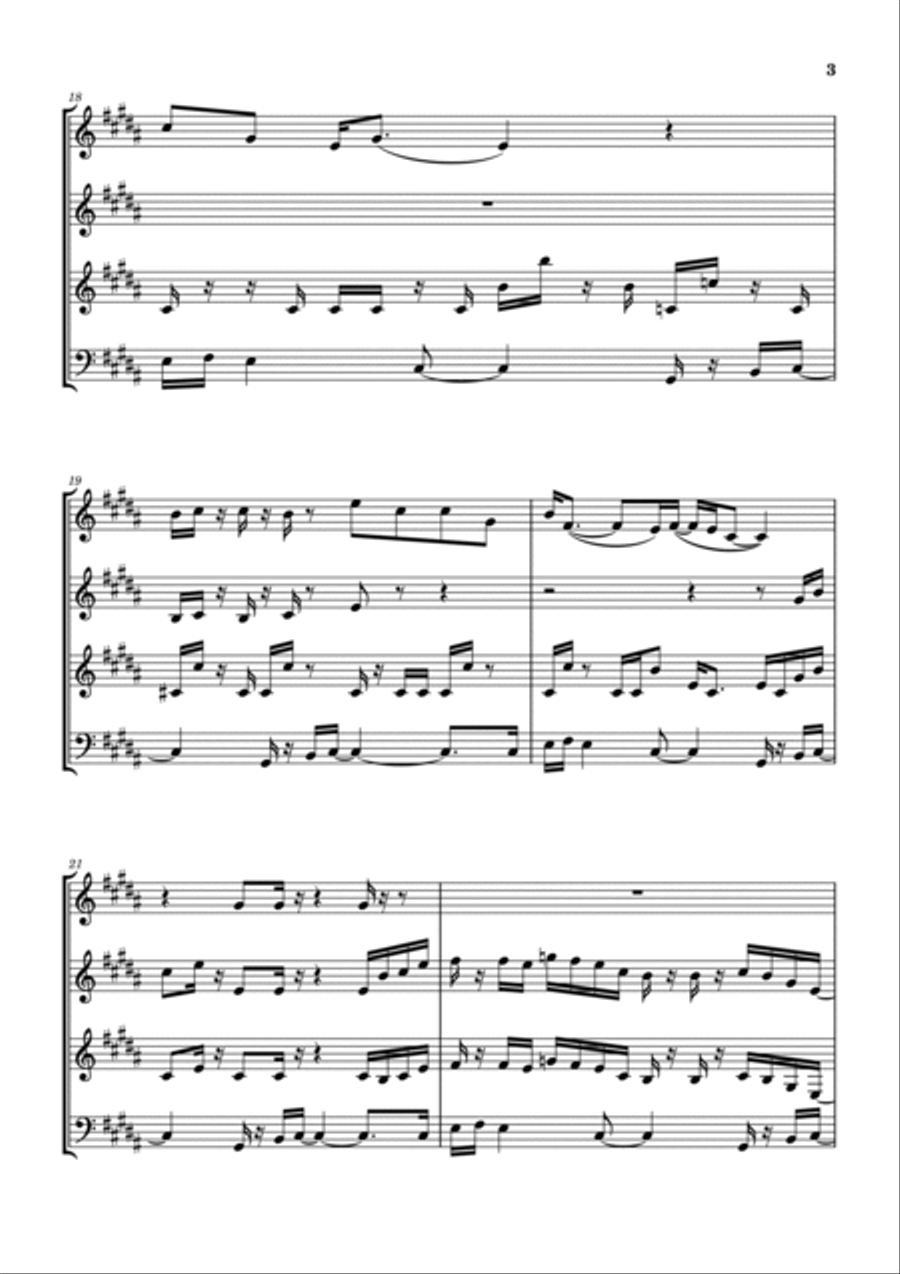 Spanish Moon Woodwind Quartet scores gallery preview page 4