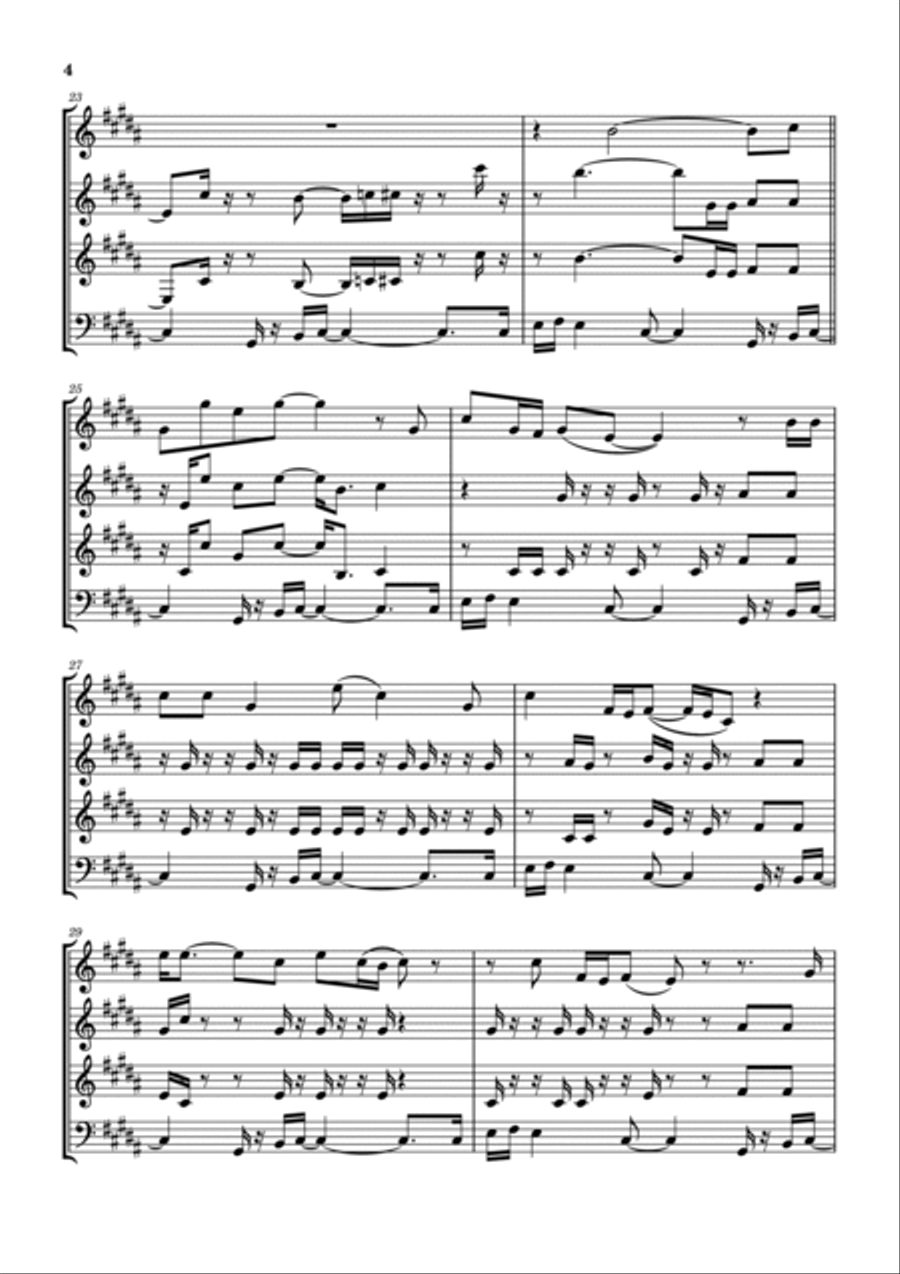 Spanish Moon Woodwind Quartet scores gallery preview page 5