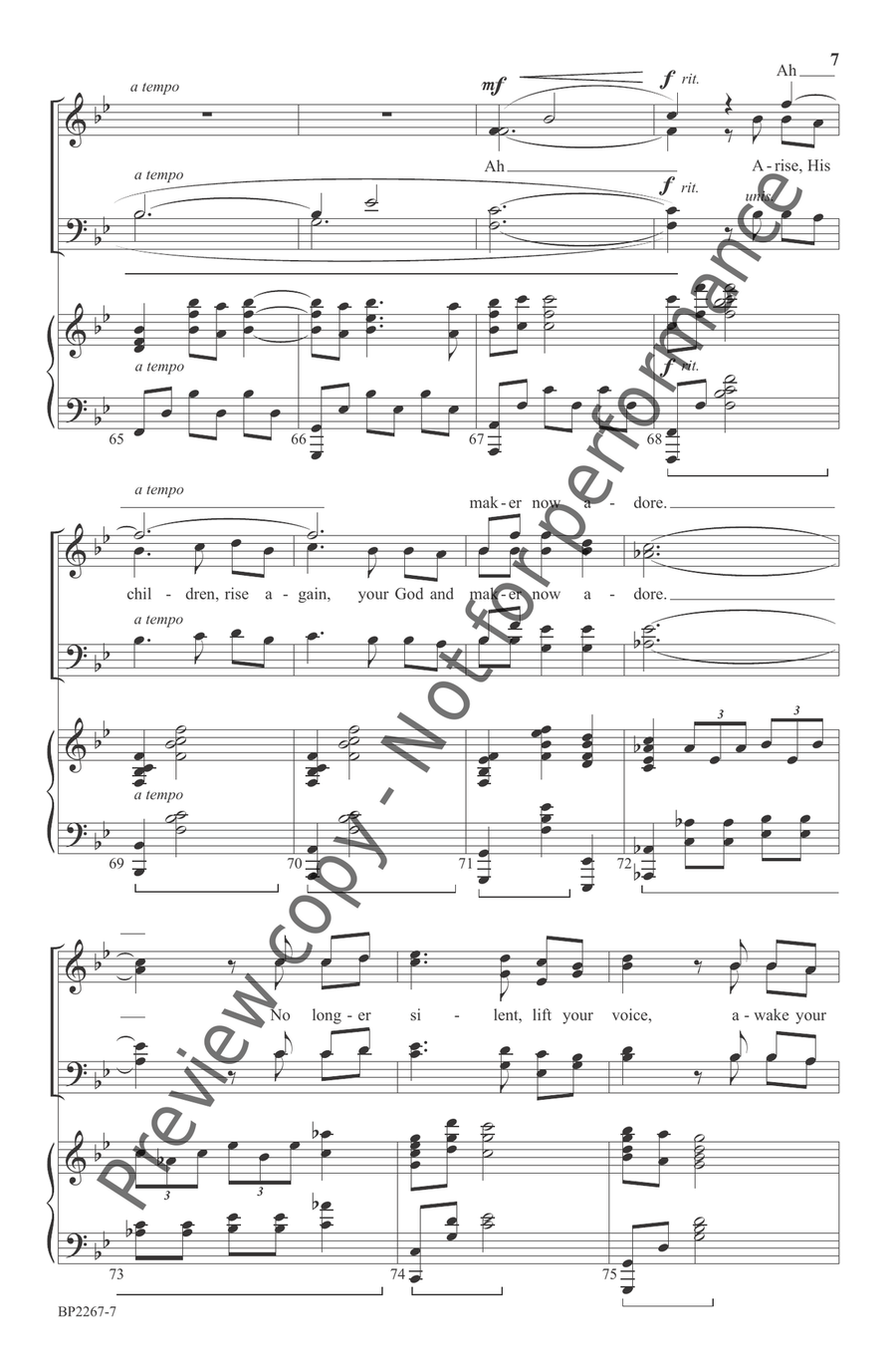 To Sing Once More To Sing Once More 4-Part scores gallery preview page 8