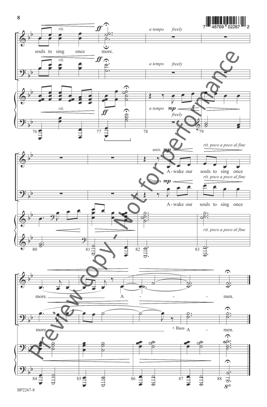 To Sing Once More To Sing Once More 4-Part scores gallery preview page 9