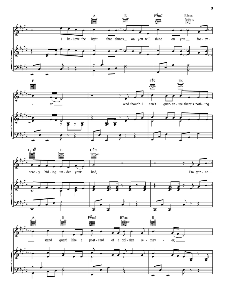 Father And Daughter Father And Daughter Piano, Vocal, Guitar scores gallery preview page 3