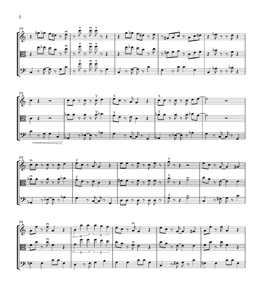 Super Mario Bros Theme String Trio scores gallery preview page 3