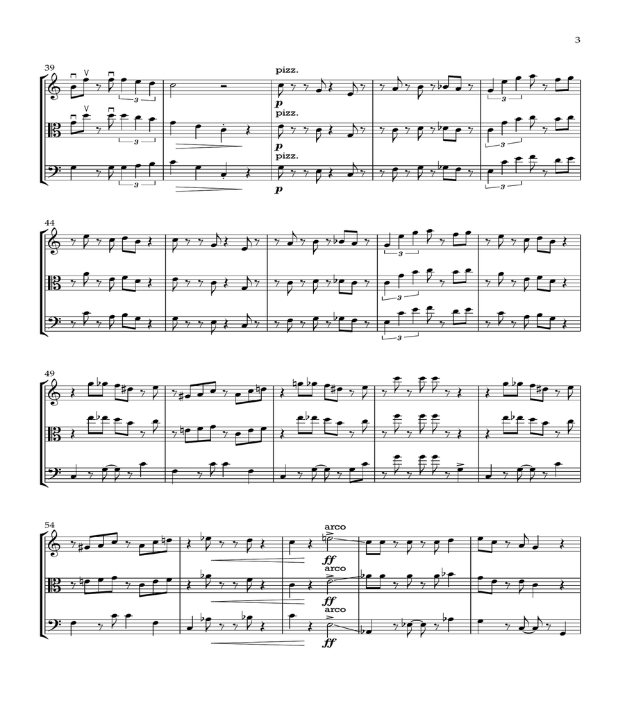 Super Mario Bros Theme String Trio scores gallery preview page 4