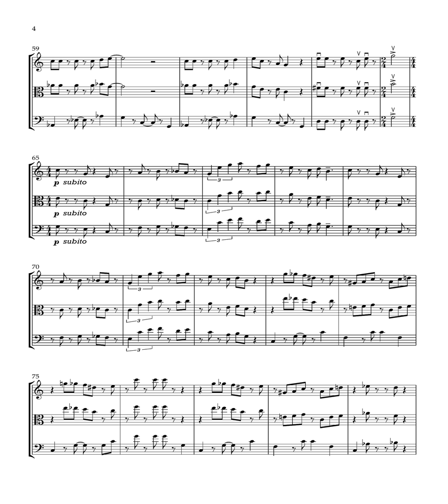 Super Mario Bros Theme String Trio scores gallery preview page 5