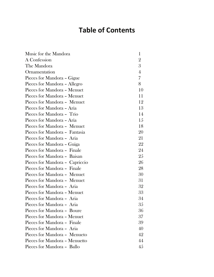 Pieces for Mandora: Volume Three, Arranged For the Low G Ukulele Ukulele scores gallery preview page 2