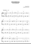 Greensleeves (easy-intermediate piano)