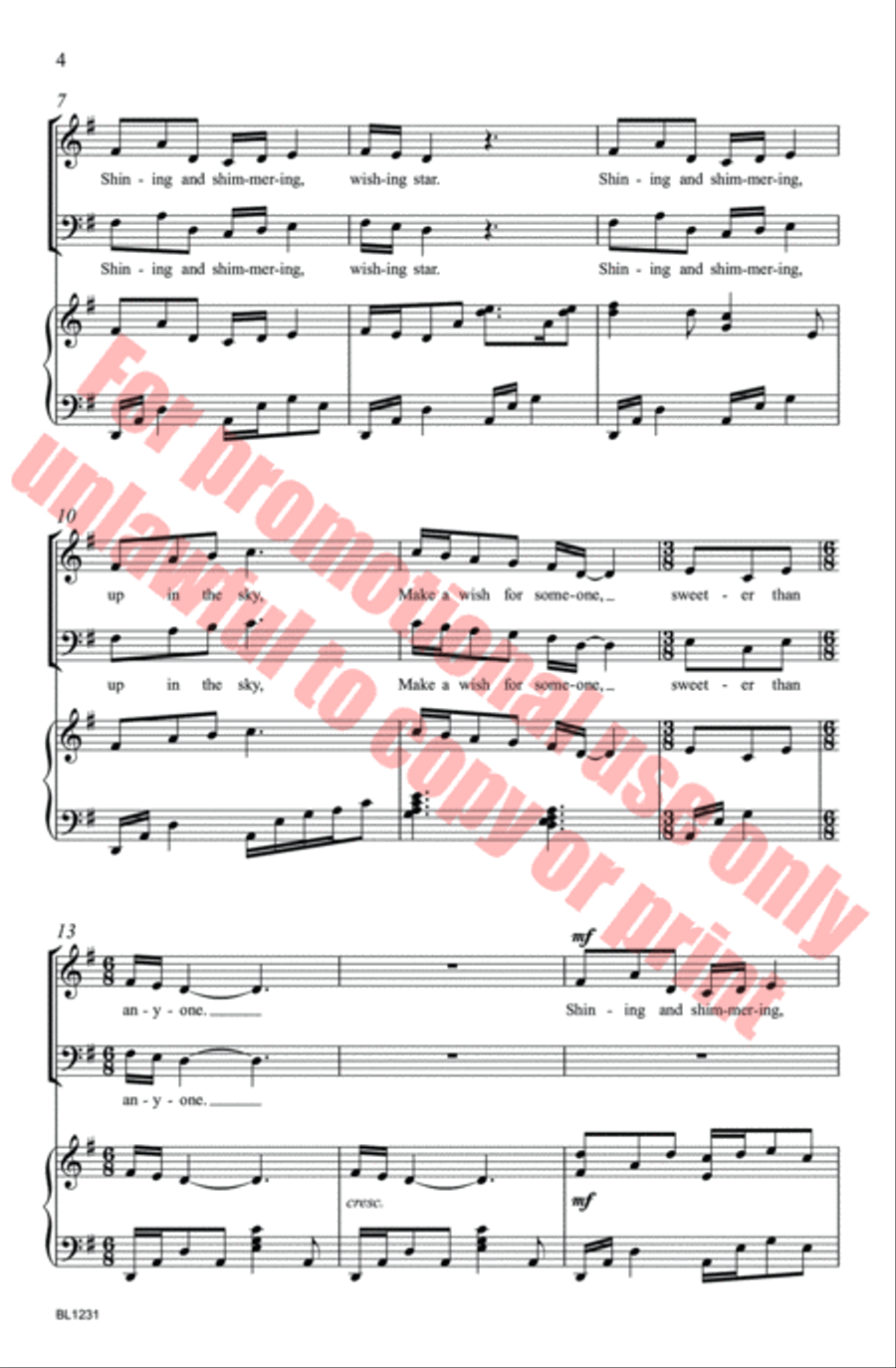 Wishing Star 3-Part scores gallery preview page 4