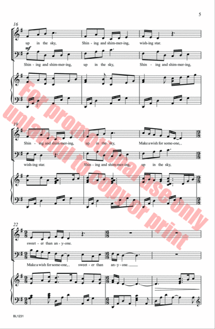 Wishing Star 3-Part scores gallery preview page 5