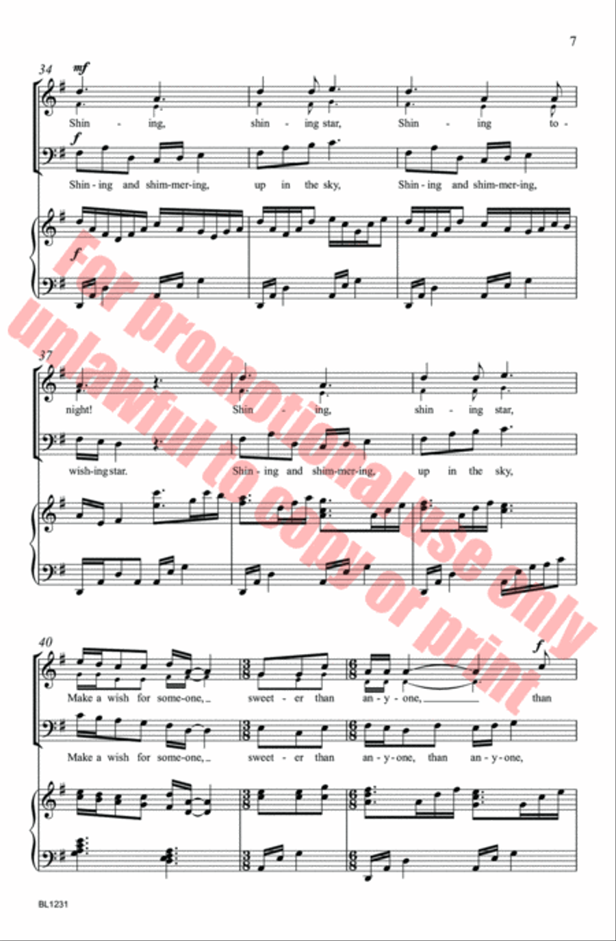 Wishing Star 3-Part scores gallery preview page 7