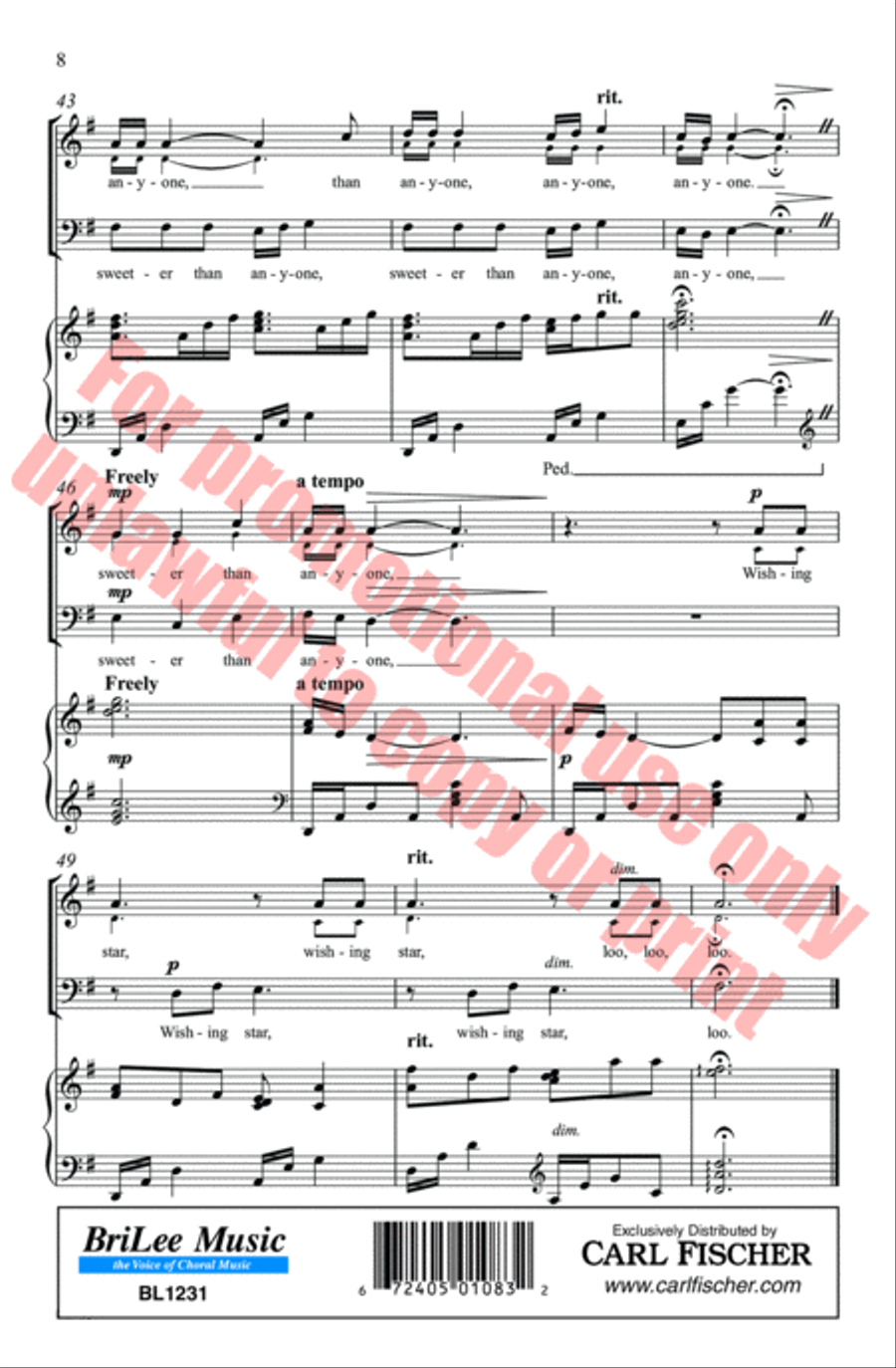 Wishing Star 3-Part scores gallery preview page 8