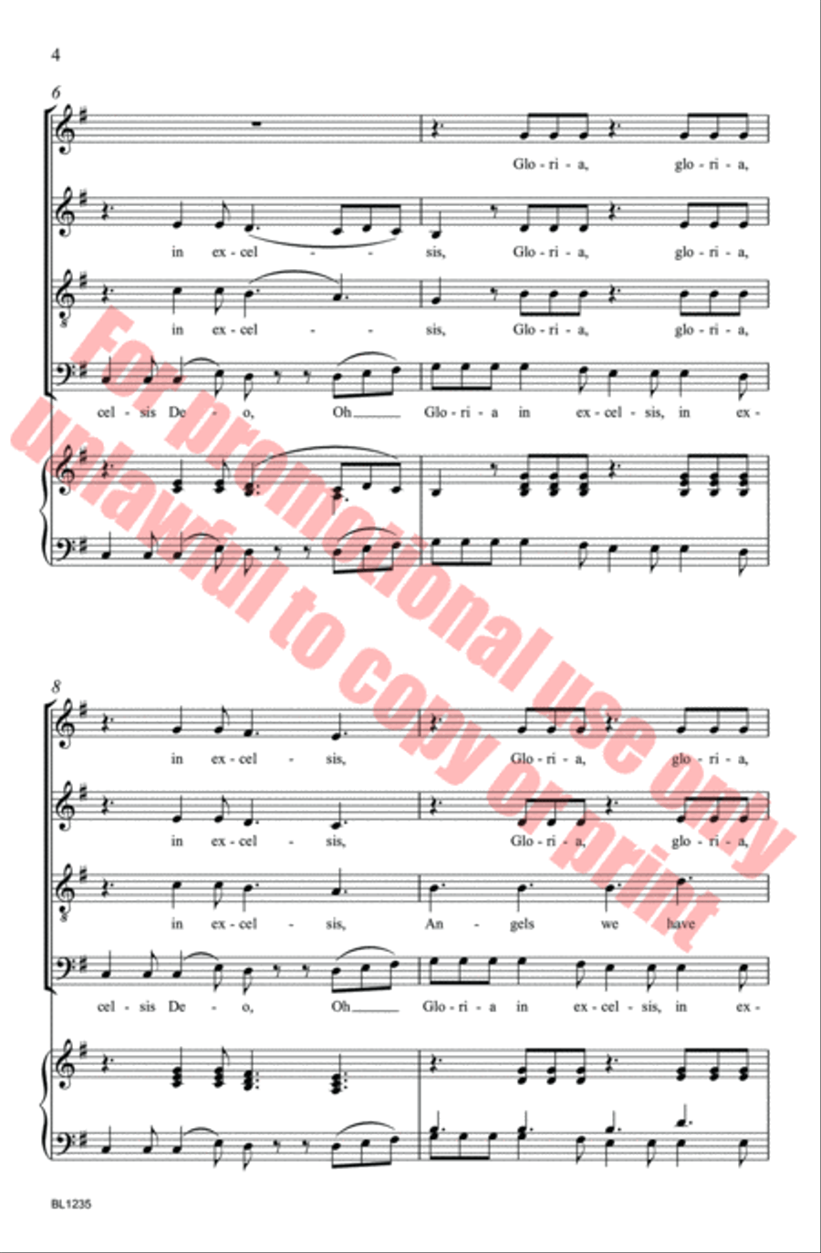 Doo-Wop Gloria Doo-Wop Gloria 4-Part scores gallery preview page 5
