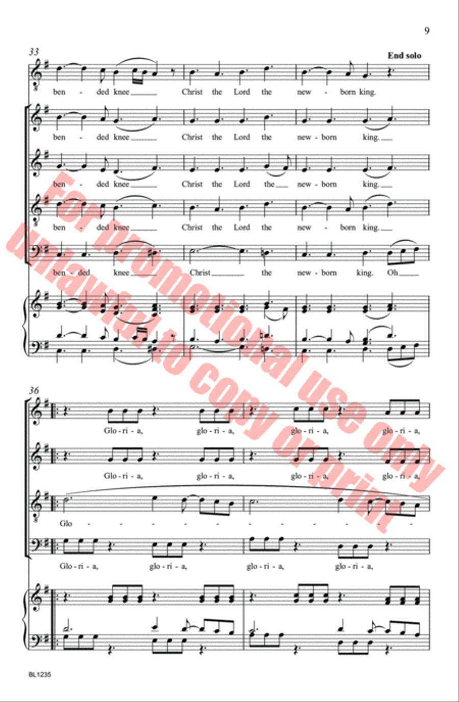 Doo-Wop Gloria Doo-Wop Gloria 4-Part scores gallery preview page 9