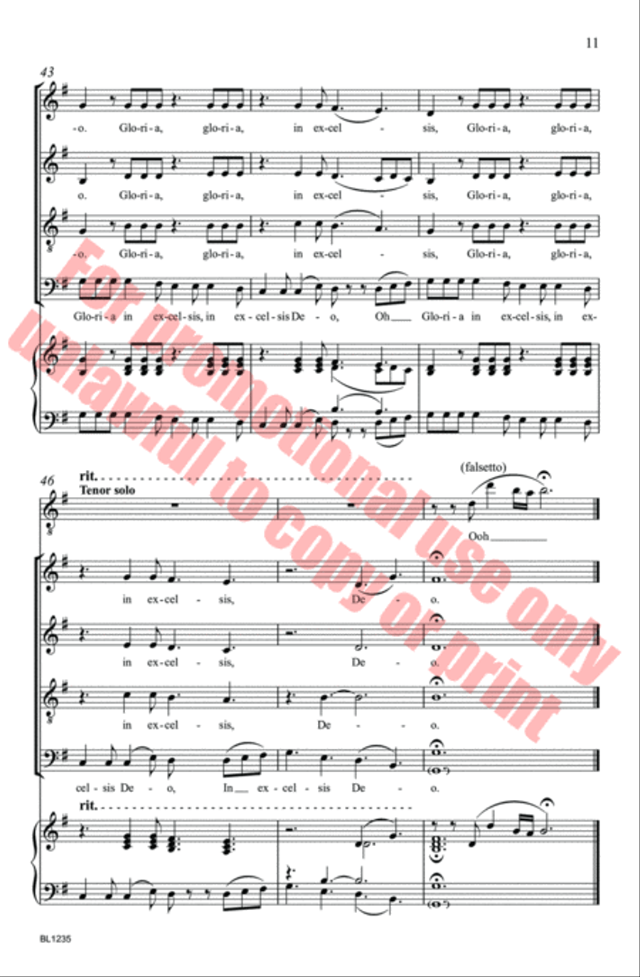 Doo-Wop Gloria Doo-Wop Gloria 4-Part scores gallery preview page 11