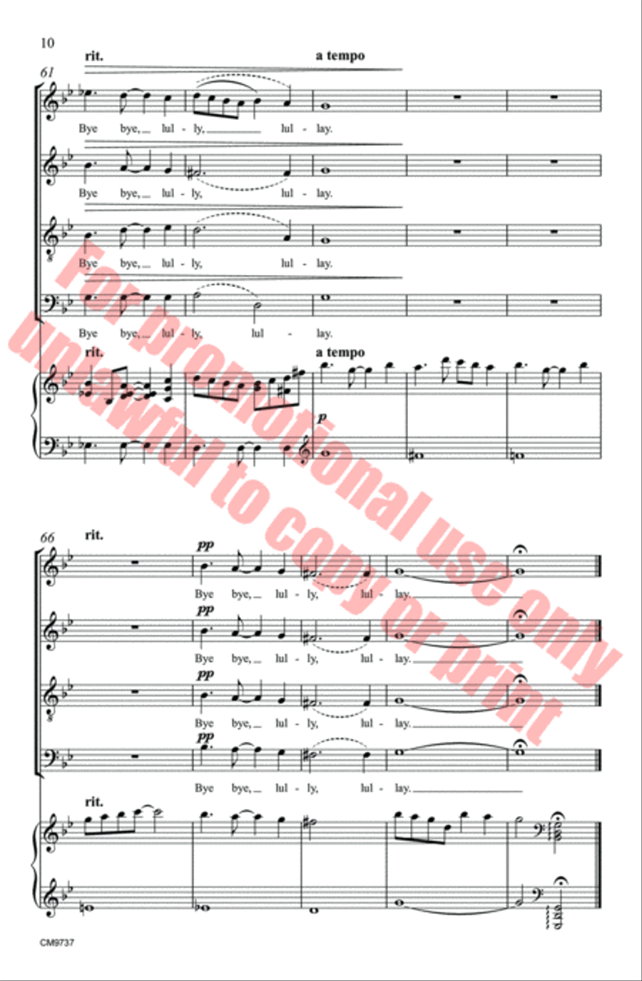 Coventry Carol Coventry Carol 4-Part scores gallery preview page 10