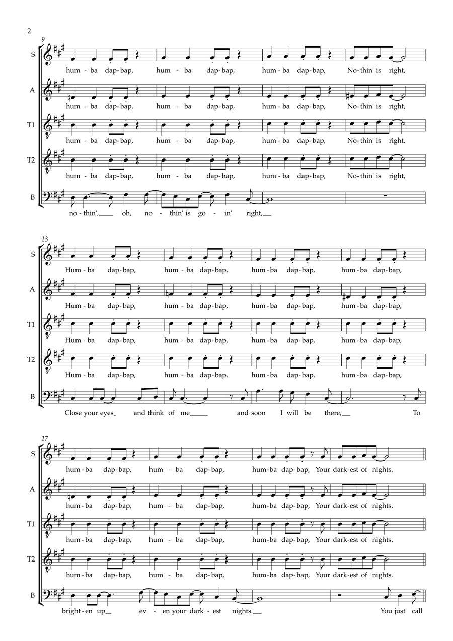 You've Got A Friend (arr. Abi Moore) SATTB scores gallery preview page 2
