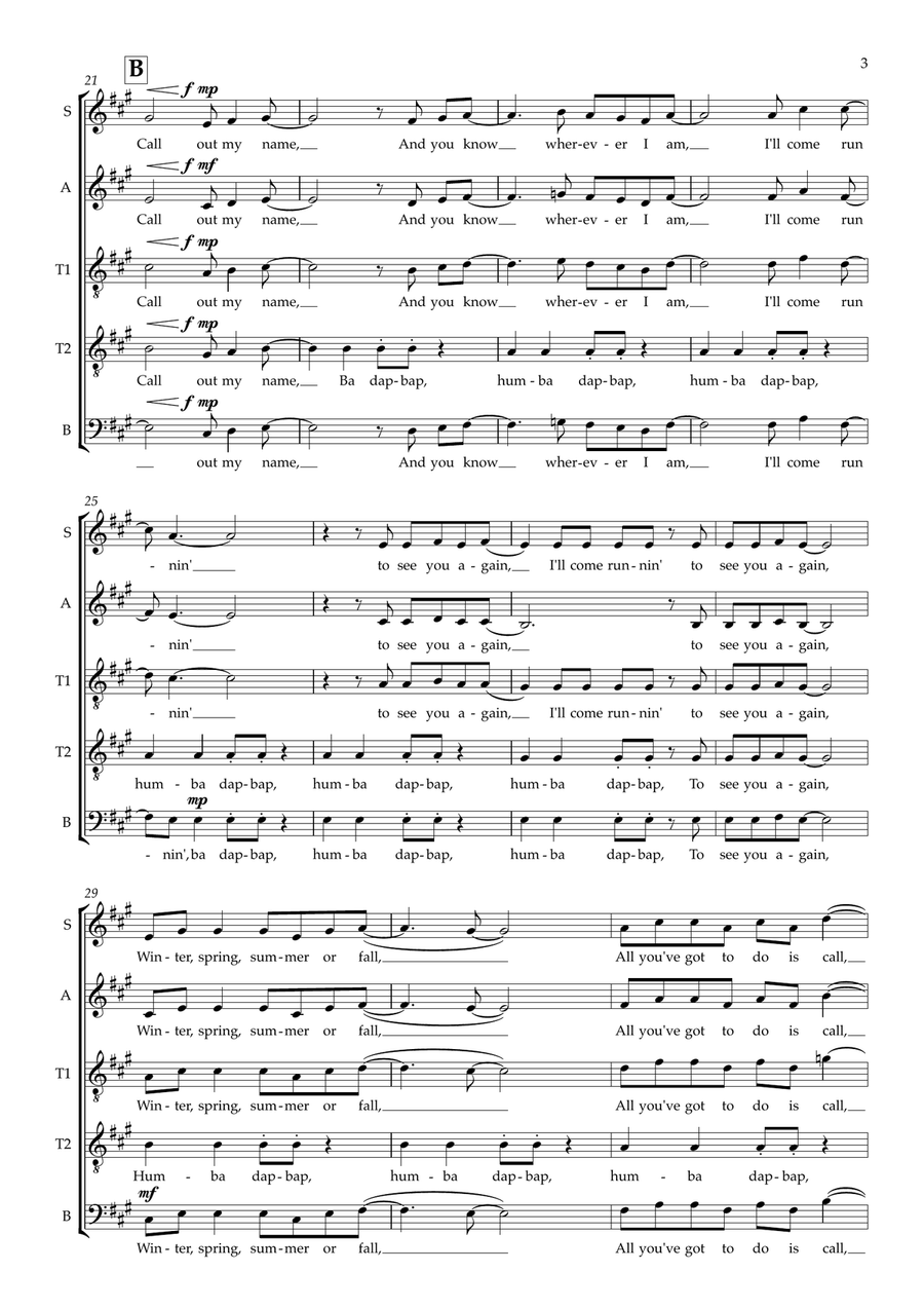 You've Got A Friend (arr. Abi Moore) SATTB scores gallery preview page 3