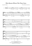 Who Knows Where The Time Goes (arr. Val Regan)