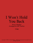 I Won't Hold You Back