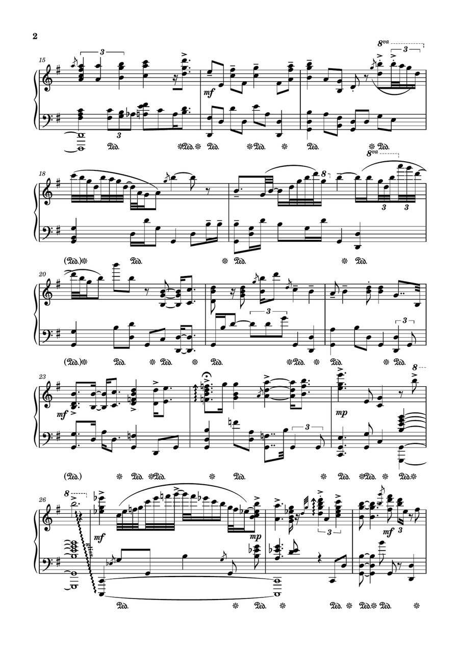 Spanish Eyes Piano Solo scores gallery preview page 2