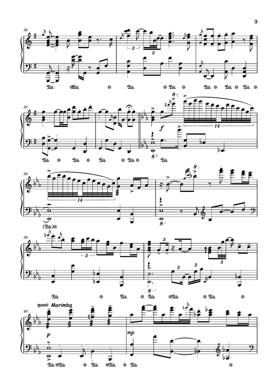 Spanish Eyes Piano Solo scores gallery preview page 3