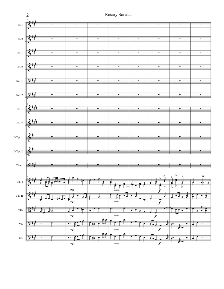 Rosary Sonatas: The Visitation Full Orchestra scores gallery preview page 2