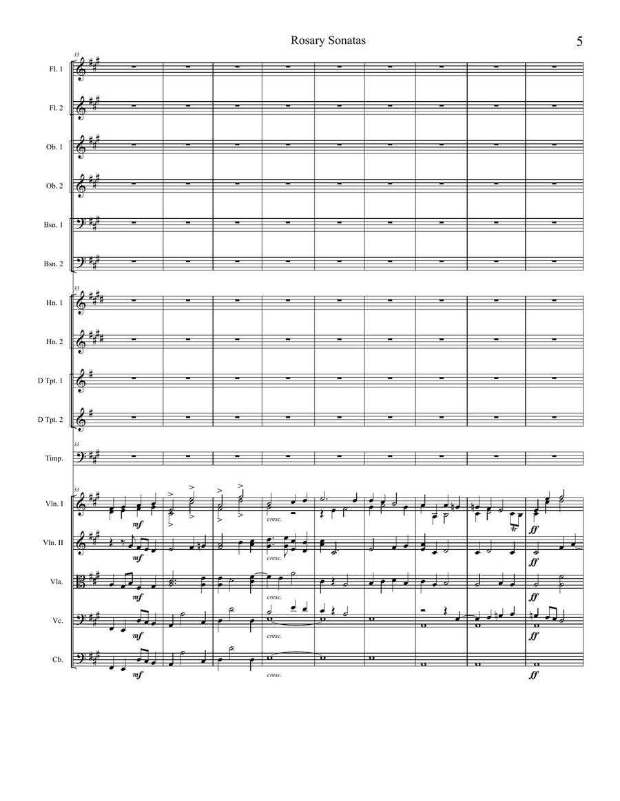 Rosary Sonatas: The Visitation Full Orchestra scores gallery preview page 5