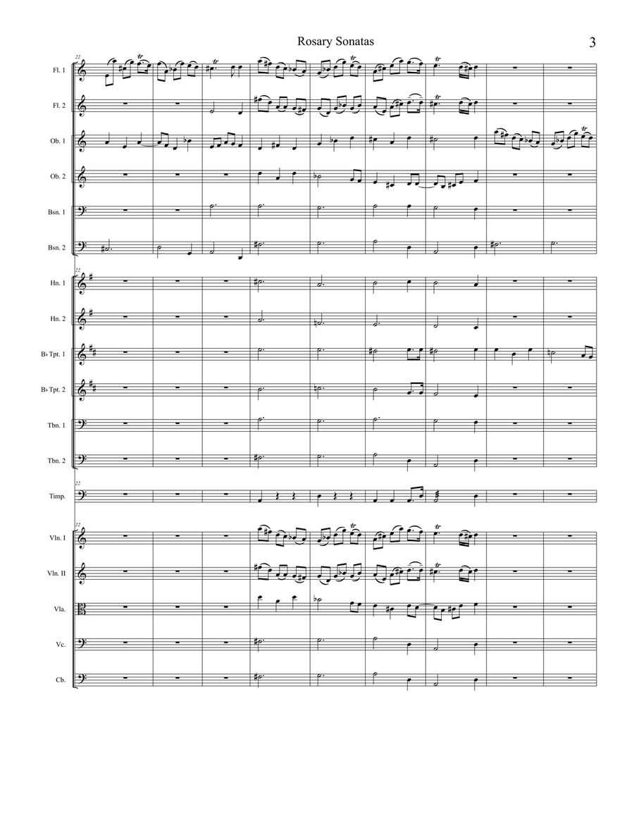 Rosary Sonatas: The Presentation Full Orchestra scores gallery preview page 3
