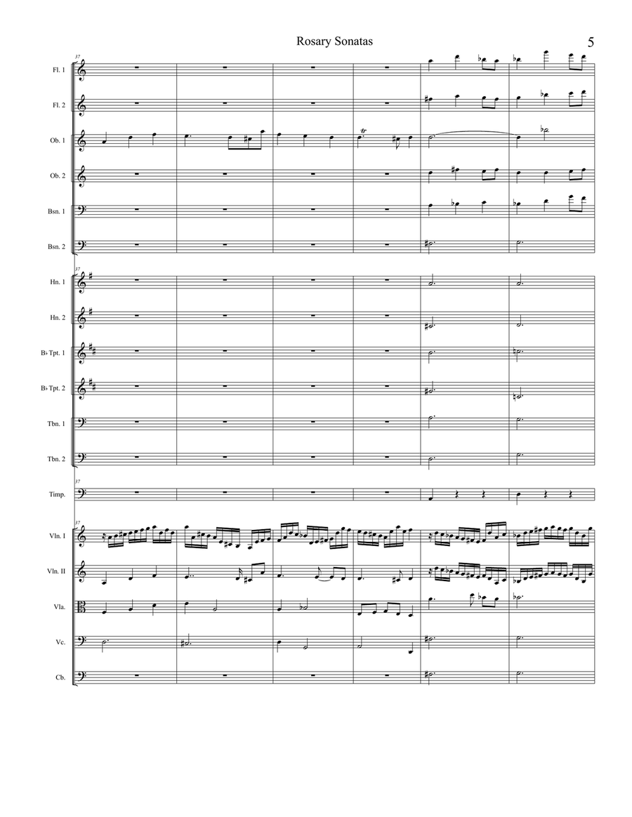 Rosary Sonatas: The Presentation Full Orchestra scores gallery preview page 5