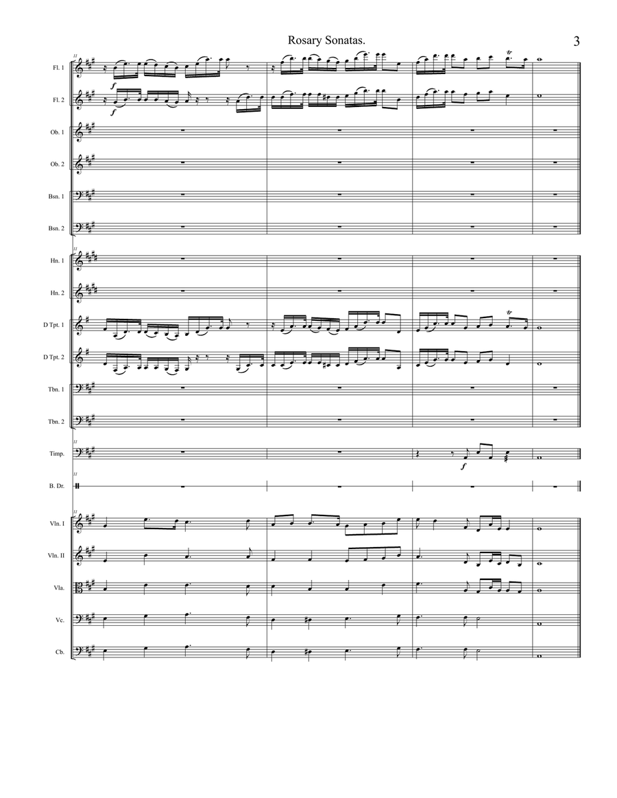 Rosary Sonatas: The Finding of the Child Jesus in the Temple Full Orchestra scores gallery preview page 3