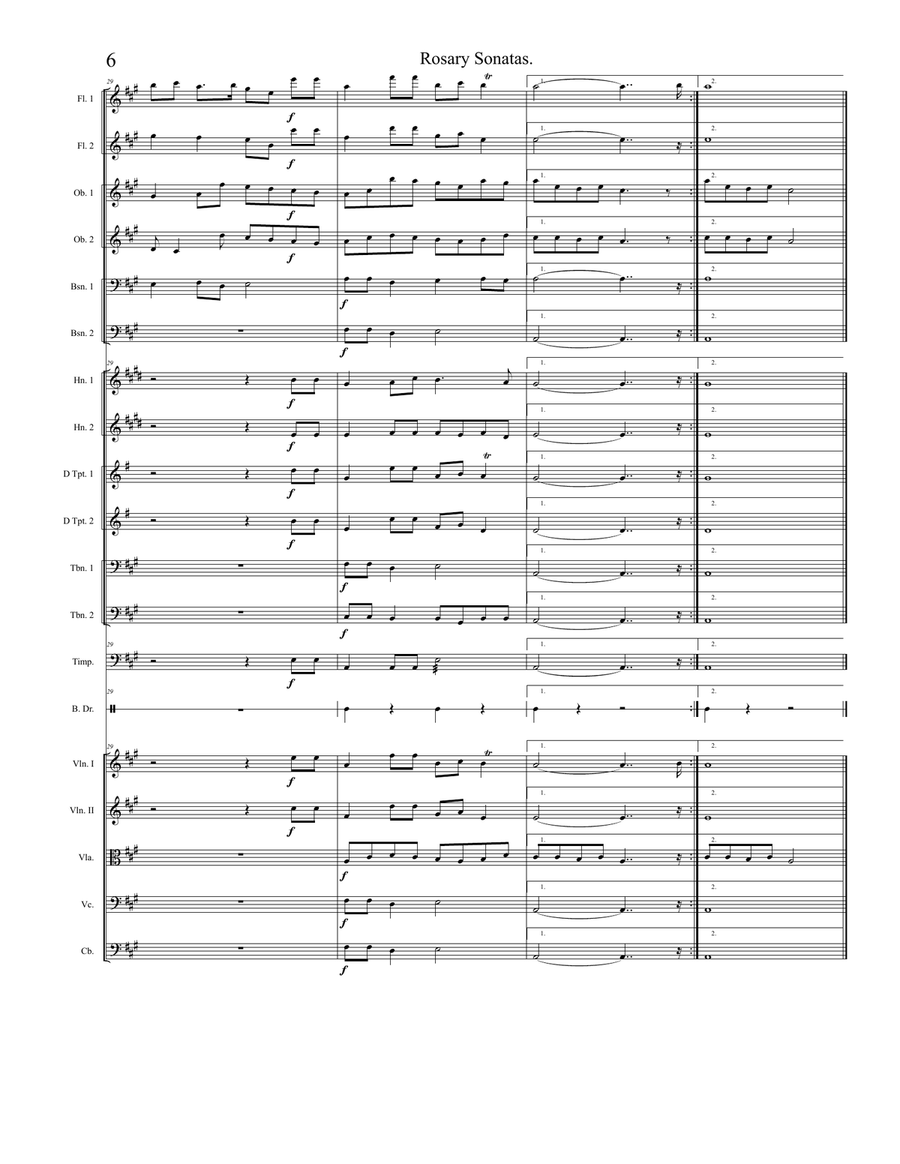 Rosary Sonatas: The Finding of the Child Jesus in the Temple Full Orchestra scores gallery preview page 6