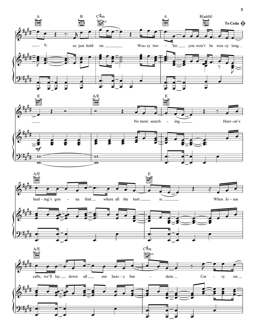 Weary Traveler Weary Traveler Piano, Vocal, Guitar scores gallery preview page 3