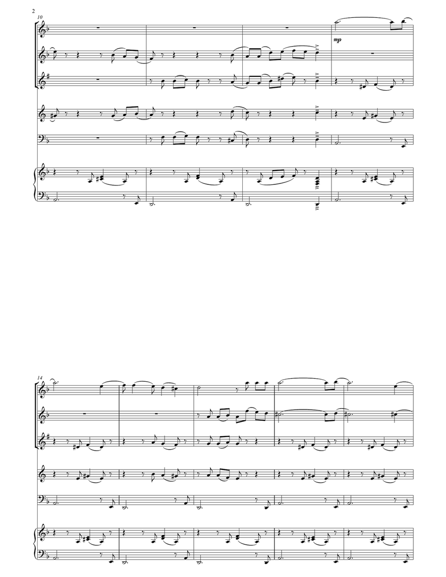 Tango of Life: Wind quintet and piano Bassoon scores gallery preview page 3