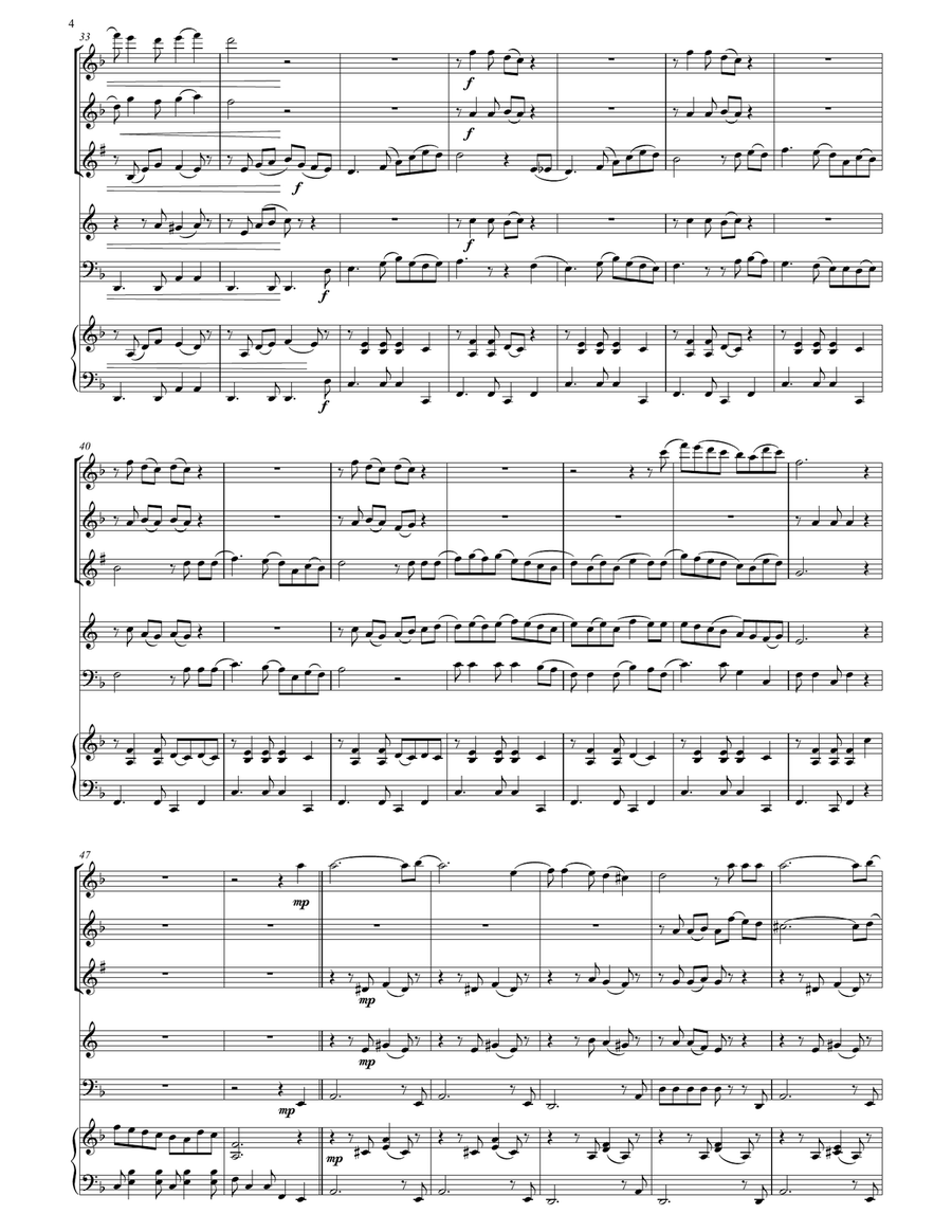 Tango of Life: Wind quintet and piano Bassoon scores gallery preview page 5