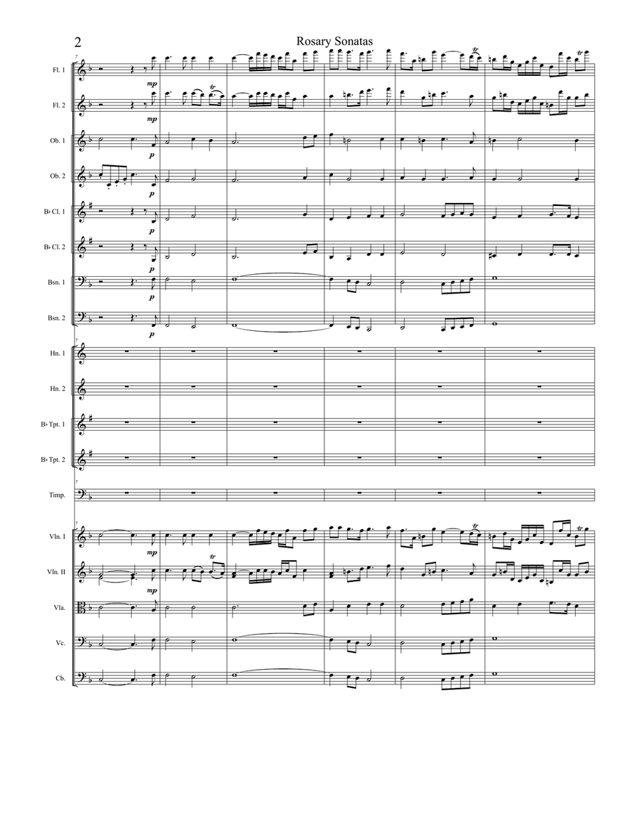 Rosary Sonatas: The Scourging at the Pillar Full Orchestra scores gallery preview page 2