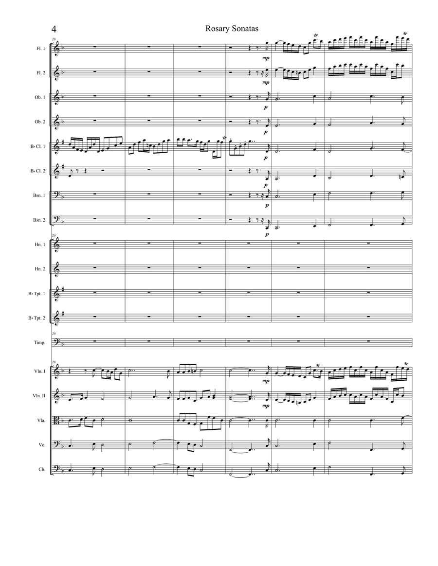 Rosary Sonatas: The Scourging at the Pillar Full Orchestra scores gallery preview page 4