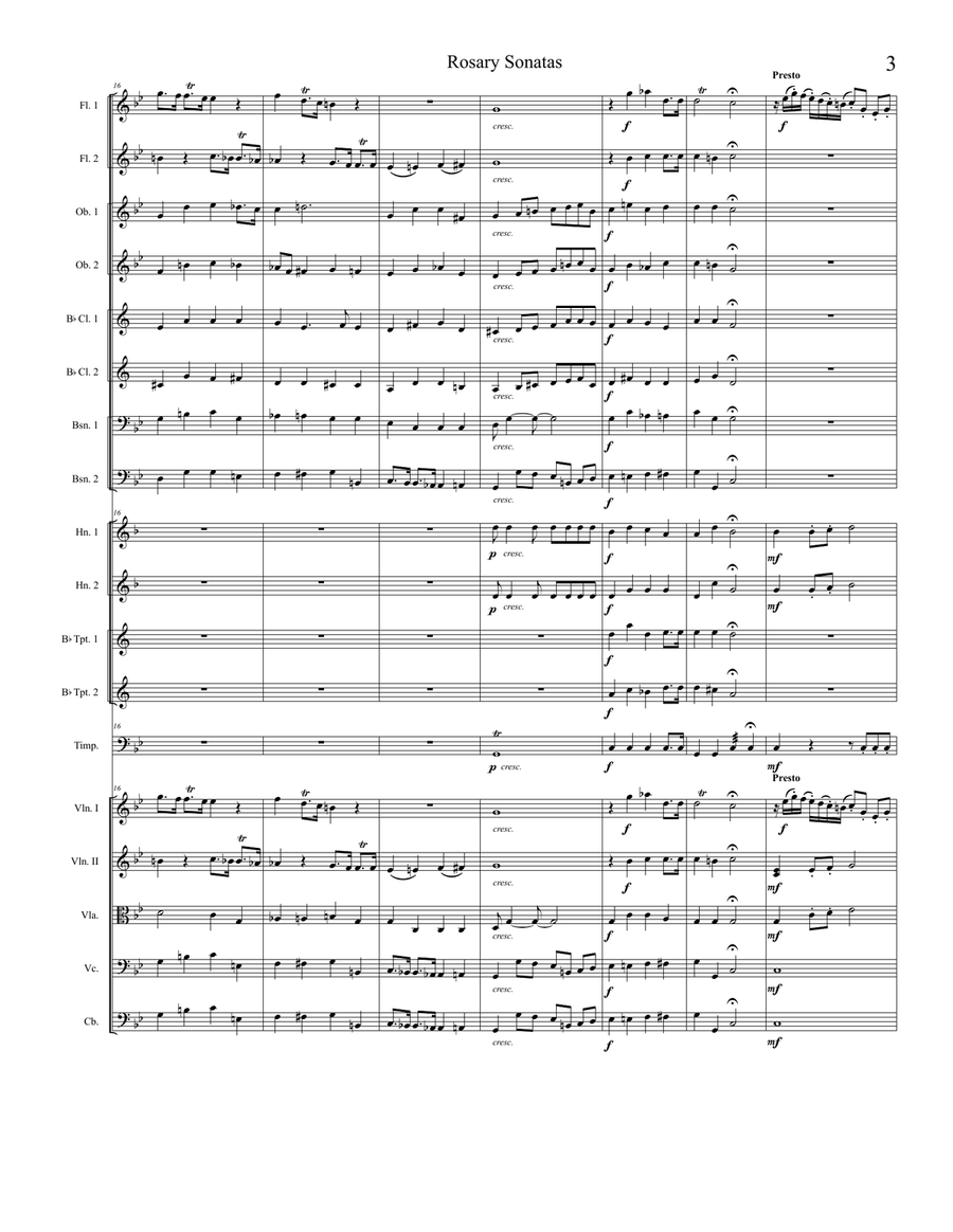 Rosary Sonatas: The Agony in the Garden Full Orchestra scores gallery preview page 3