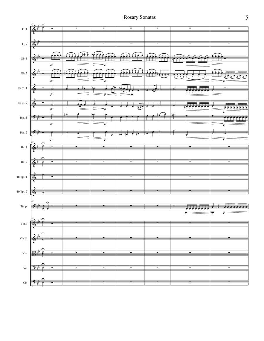 Rosary Sonatas: The Agony in the Garden Full Orchestra scores gallery preview page 5