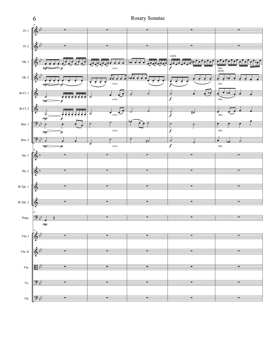 Rosary Sonatas: The Agony in the Garden Full Orchestra scores gallery preview page 6