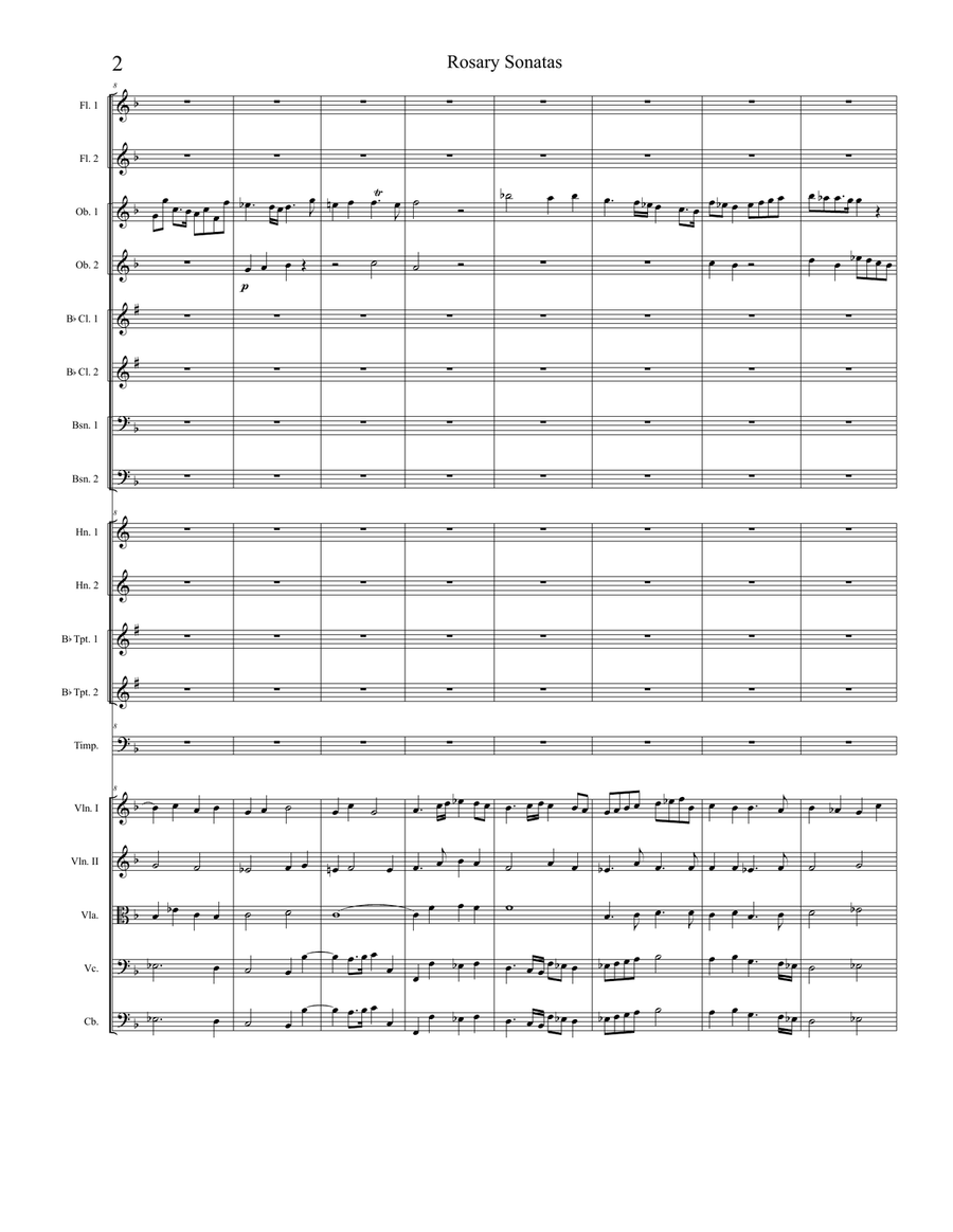 Rosary Sonatas: The Crowning with Thorns Full Orchestra scores gallery preview page 2